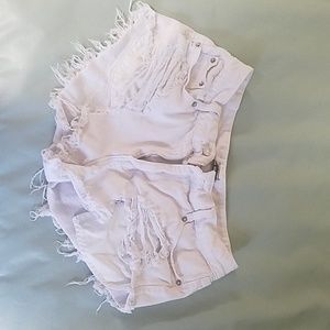 White Denim Shorts
